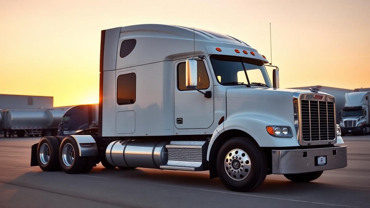 New motor carrier authority paperwork next to a newly purchased semi truck